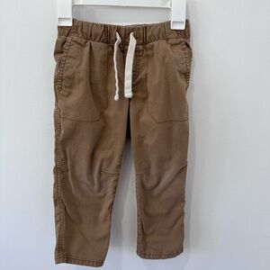 Cat & Jack Boy’s Pull-On Khaki Pants with Drawstring & Pockets - Size 4